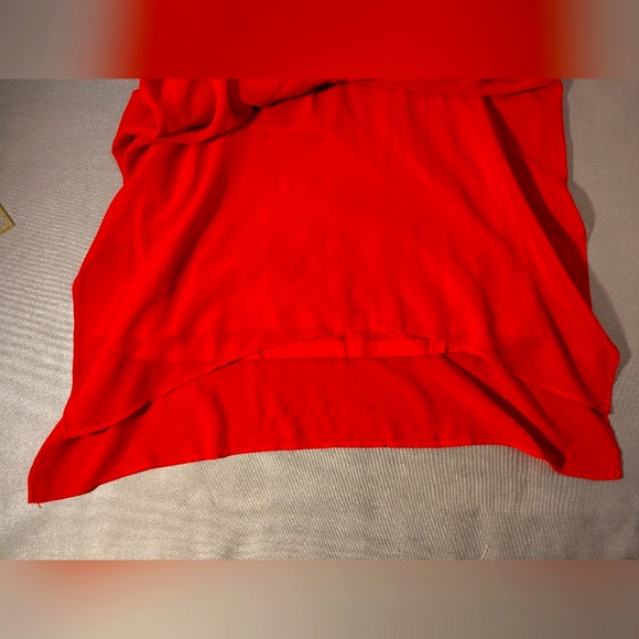 NWOT Catherine Malandrino Red Sheer Dress with Rayon Lining Size Medium - Picture 7 of 8
